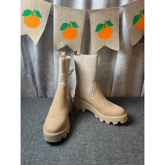 DV by Dolce Vita Vionie Sock Bootie Women’s 9M Light Tan Memory Foam NEW - Picture 5 of 7